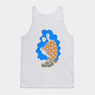 Flower power girl in color Tank Top